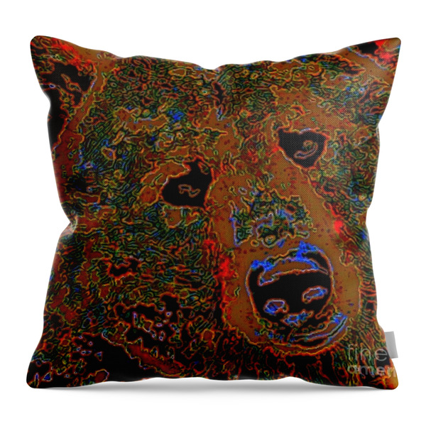 Bear Throw Pillow by WBK