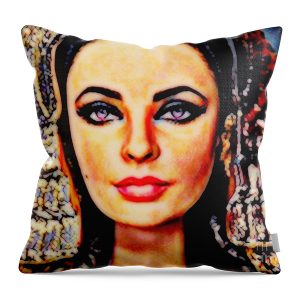 Cleopatra Throw Pillow by WBK