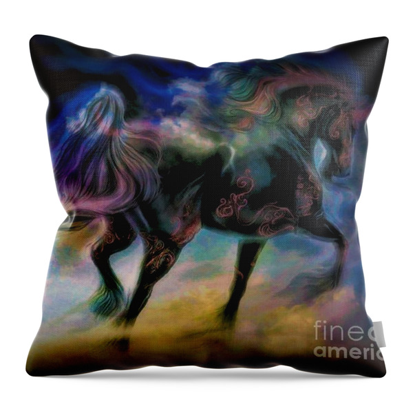 I Dream Of Unicorns Throw Pillow by WBK