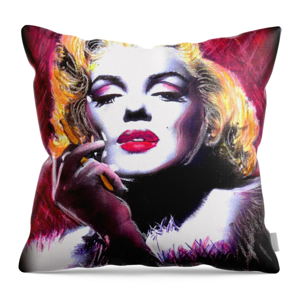 Marilyn Throw Pillow by WBK
