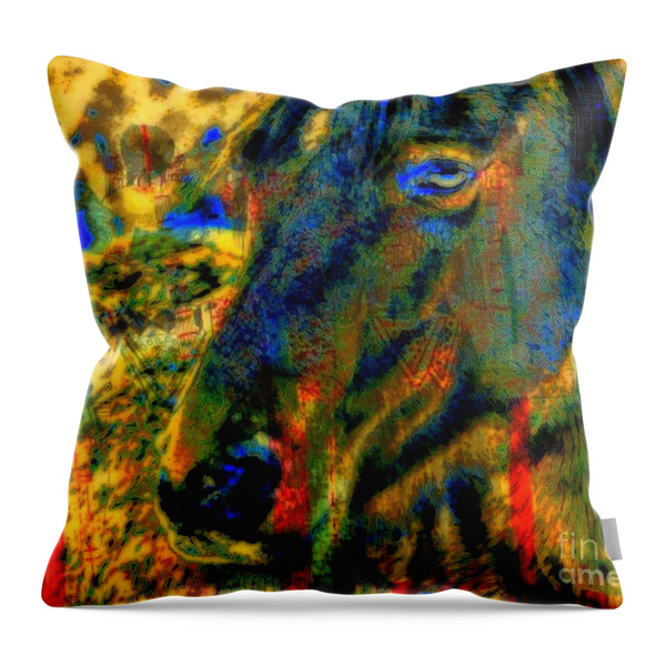 Mustang, A Tribute to Hidalgo Throw Pillow by WBK