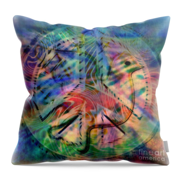 Peace Dove II Throw Pillow by Wbk