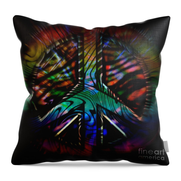 Peace Series #2 Throw Pillow by WBK