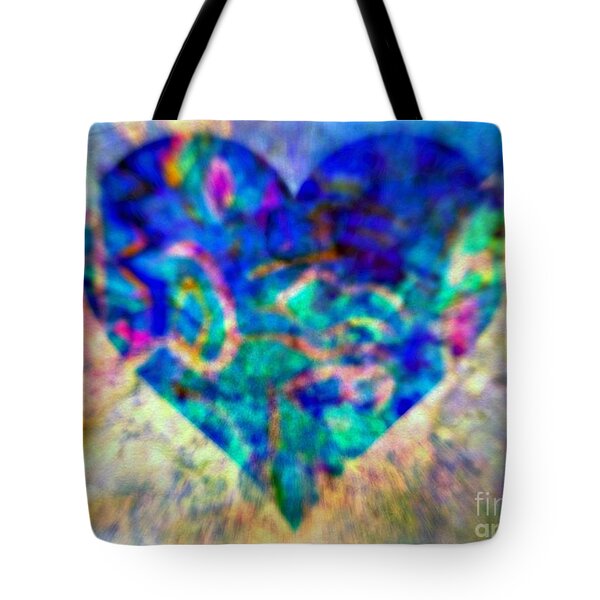 A Heart Of the Blues Tote Bag by WBK