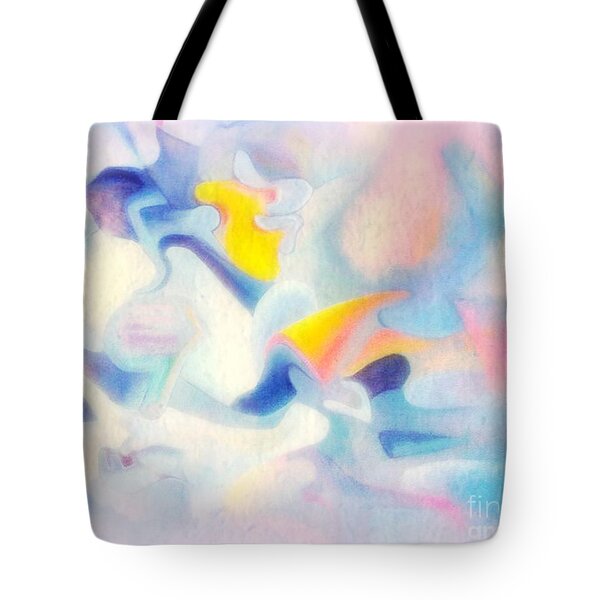 A Sky Blue Pink Tote Bag by WBK