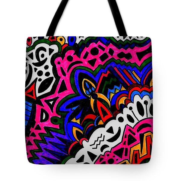 Aliens and Pop Artists Tote Bag by WBK