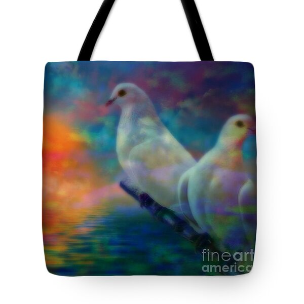 Doves On The Water Tote Bag by WBK