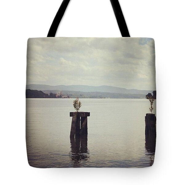 Growing Through Wood Tote Bag by Victory Designs