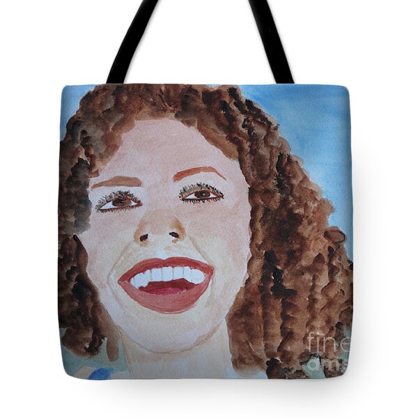 Hair Tote Bags by Sandy McIntire - Happy Tote Bag by Sandy McIntire - happy-sandy-mcintire