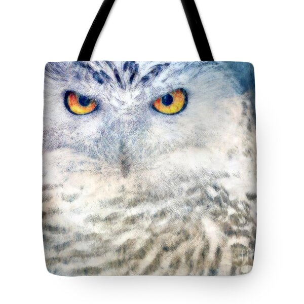 Snowy Owl Tote Bag by WBK