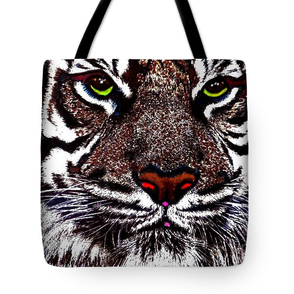 White Bengal Tote Bag by Wbk