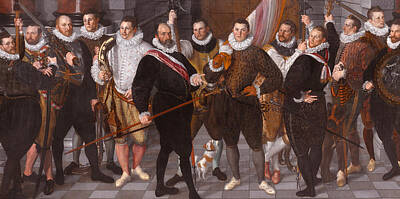 Amsterdam Painting - Company Of Captain Dirck Jacobsz Rosecrans And Lieutenant Pauw. Amsterdam by Cornelis Ketel