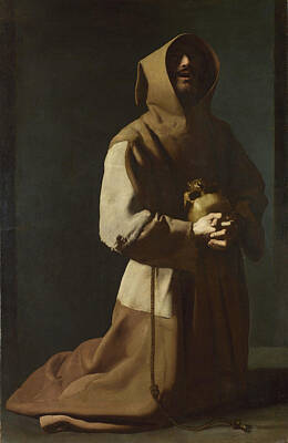Meditation Painting - Saint Francis In Meditation by Francisco de Zurbaran
