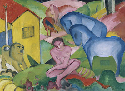 Dream Painting - The Dream by Franz Marc