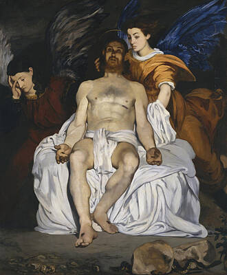 Angel Painting - The Dead Christ With Angels by Edouard Manet