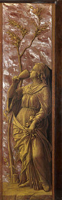 Mantegna Painting - A Woman Drinking by Andrea Mantegna