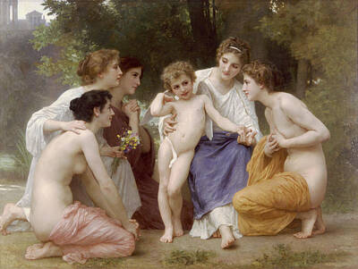 William-adolphe Bouguereau Painting - Admiration by William-Adolphe Bouguereau