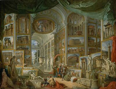 Rome Painting - Ancient Rome by Giovanni Paolo Panini