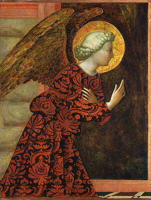 Angel Painting - Angel Of The Annunciation by Masolino da Panicale
