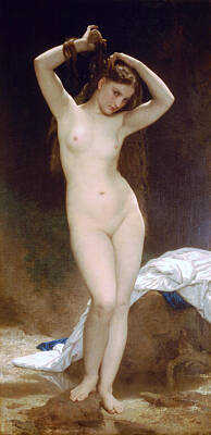 William-adolphe Bouguereau Painting - Bather by William-Adolphe Bouguereau