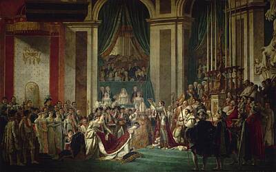 Napoleon Painting - Coronation Of Emperor Napoleon I And Coronation Of The Empress Josephine In Notre-dame De Paris by Jacques-Louis David