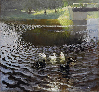 Duck Painting - Ducks by Johans Valters