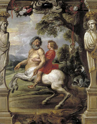 Achilles Painting - Education Of Achilles by Peter Paul Rubens and Workshop