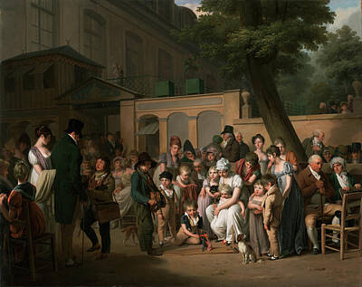 Louis Leopold Boilly Painting - Entrance To The Jardin Turc by Louis Leopold Boilly