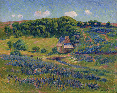 Henry Moret Painting - Farm In Bretonne Campagne by Henry Moret