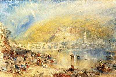 Heidelberg Painting - Heidelberg With A Rainbow by Joseph Mallord William Turner