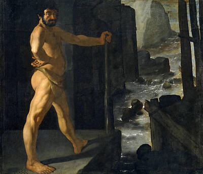 Alpheus Painting - Hercules Diverts The River Alpheus by Francisco de Zurbaran