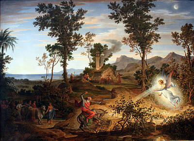 Angel Painting - Landscape With Bileam by Joseph Anton Koch