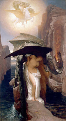 Andromeda Painting - Perseus And Andromeda by Frederic Leighton