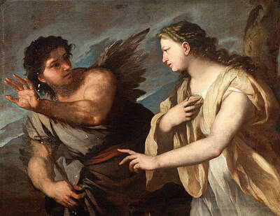 Circe Painting - Picus And Circe by Luca Giordano