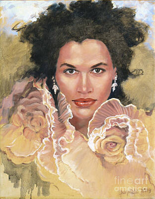 Print featuring the painting Portrait Of Chae by <b>Kathryn Donatelli</b> - portrait-of-chae-kathryn-donatelli