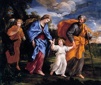 Giovanni Francesco Romanelli Painting - Return From The Flight Into Egypt by Giovanni Francesco Romanelli