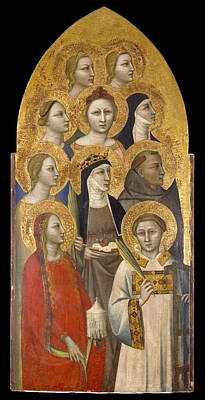 Angel Painting - Saints And Angels by Allegretto Nuzi