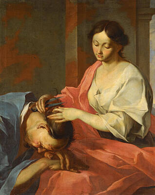 Giuseppe Antonio Felice Orelli Painting - Samson And Delilah by Attributed to Giuseppe Antonio Felice Orelli