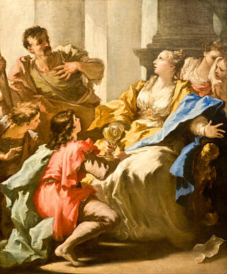 Sophonisba Painting - Sophonisba Receiving The Cup Of Poison by Giovanni Antonio Pellegrini