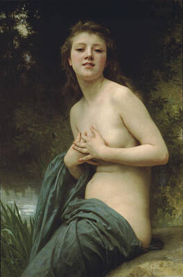 William-adolphe Bouguereau Painting - Spring Breeze by William-Adolphe Bouguereau