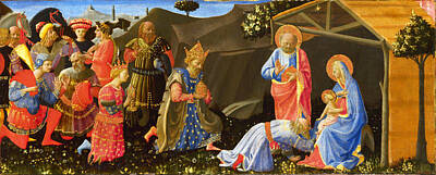 Adoration Magi Painting - The Adoration Of The Magi by Zanobi Strozzi