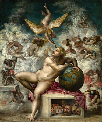 Angel Painting - The Dream Of Human Life by After Michelangelo