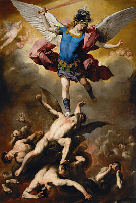 Angel Painting - The Fall Of The Rebel Angels by Luca Giordano