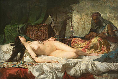 Odalisque Painting - The Odalisque by Mariano Fortuny
