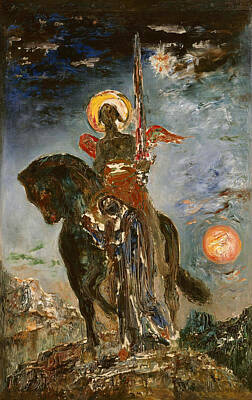 Angel Painting - The Park And The Angel Of Death by Gustave Moreau