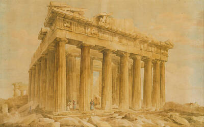 Giovanni Battista Lusieri Painting - The Parthenon From The Northwest by Giovanni Battista Lusieri
