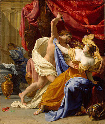 Eustache Le Sueur Painting - The Rape Of Tamar by Eustache Le Sueur