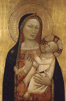 Bernardo Daddi Painting - The Virgin And Child by Bernardo Daddi