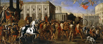 Rome Painting - Triumphal Entry Of Constantine In Rome by Viviano Codazzi and Domenico Gargiulo