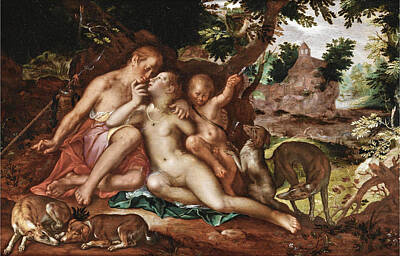Adonis Painting - Venus And Adonis by Joachim Wtewael